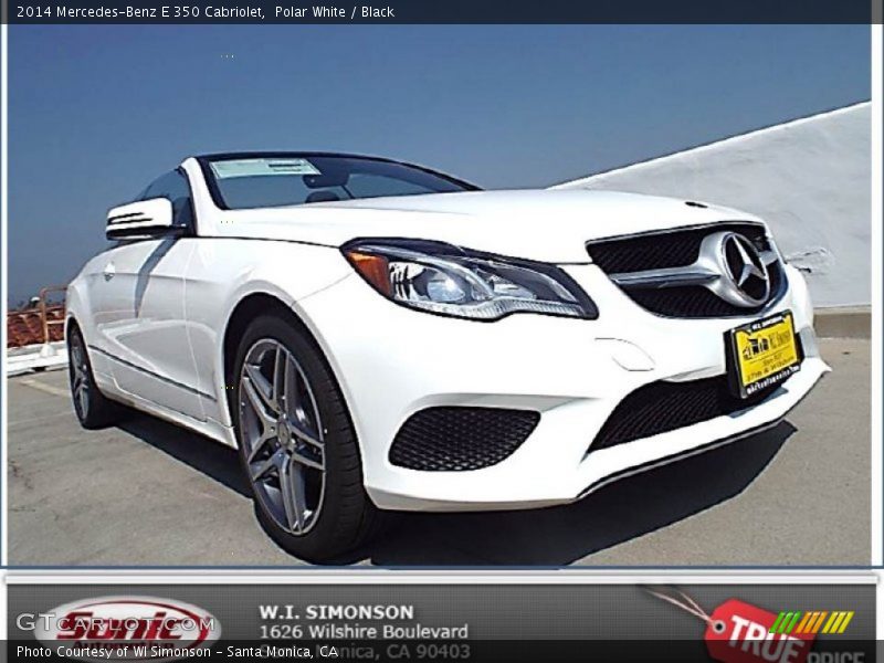 Polar White / Black 2014 Mercedes-Benz E 350 Cabriolet