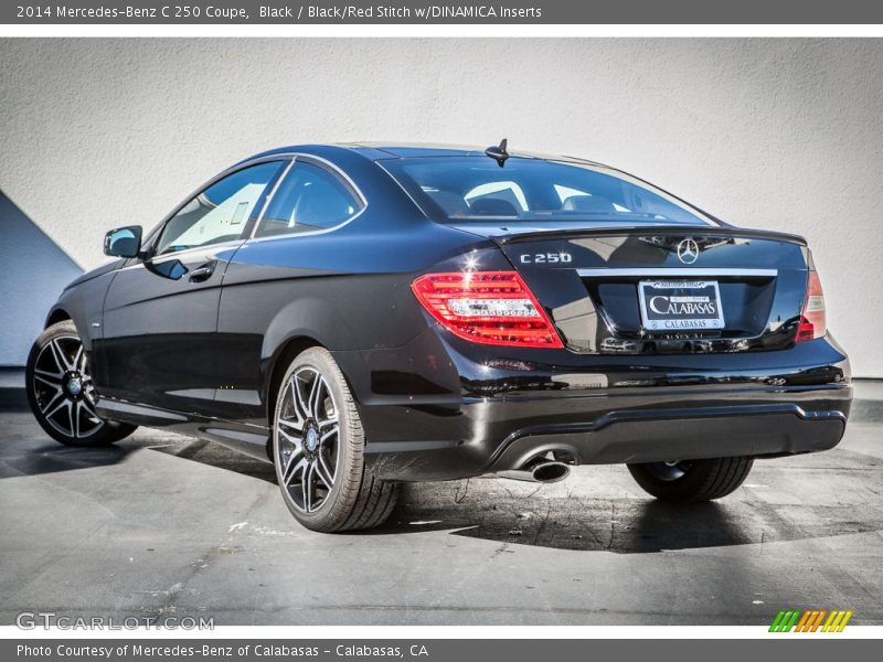 Black / Black/Red Stitch w/DINAMICA Inserts 2014 Mercedes-Benz C 250 Coupe