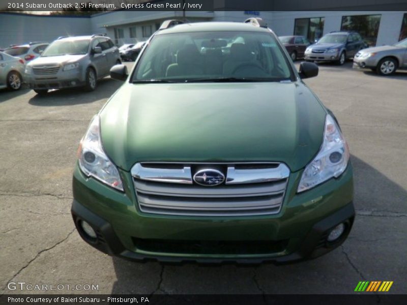 Cypress Green Pearl / Ivory 2014 Subaru Outback 2.5i Premium