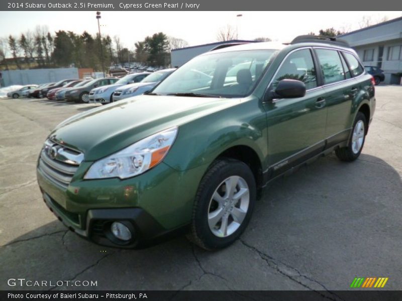 Cypress Green Pearl / Ivory 2014 Subaru Outback 2.5i Premium