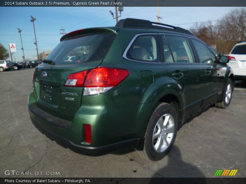Cypress Green Pearl / Ivory 2014 Subaru Outback 2.5i Premium