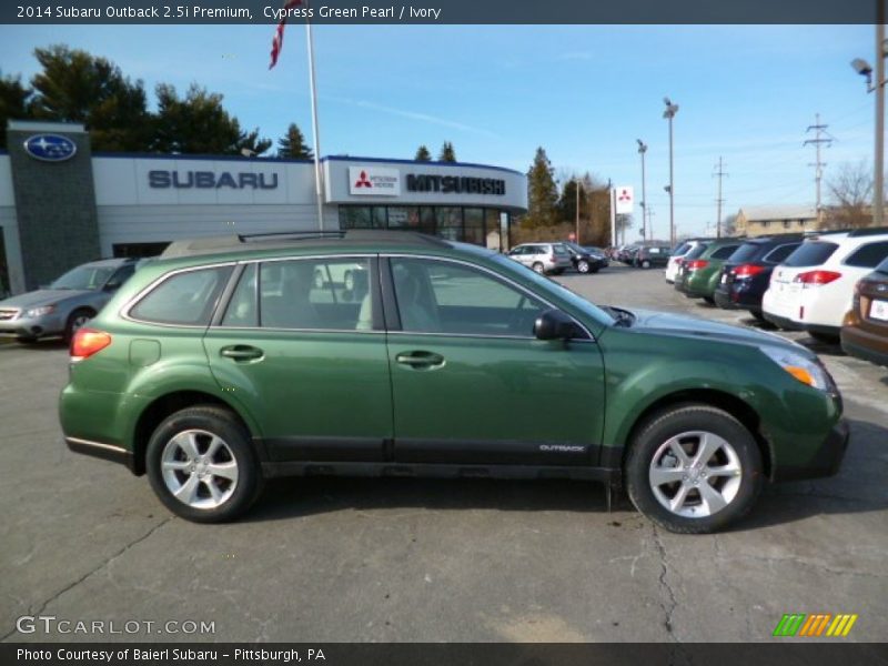 Cypress Green Pearl / Ivory 2014 Subaru Outback 2.5i Premium