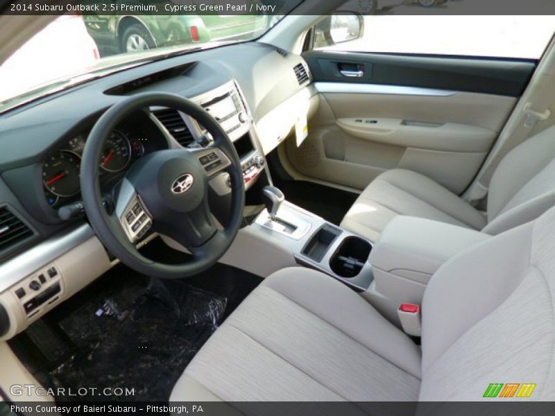 Cypress Green Pearl / Ivory 2014 Subaru Outback 2.5i Premium
