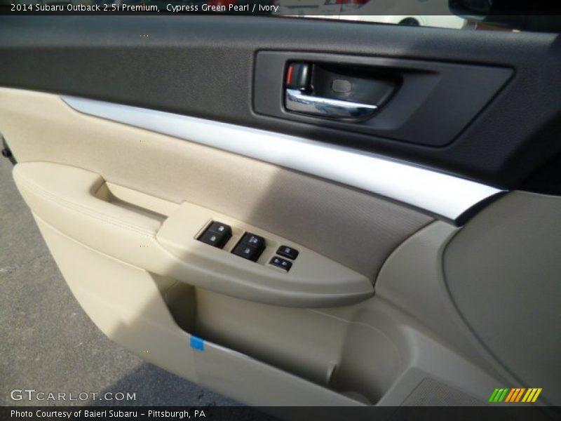 Cypress Green Pearl / Ivory 2014 Subaru Outback 2.5i Premium