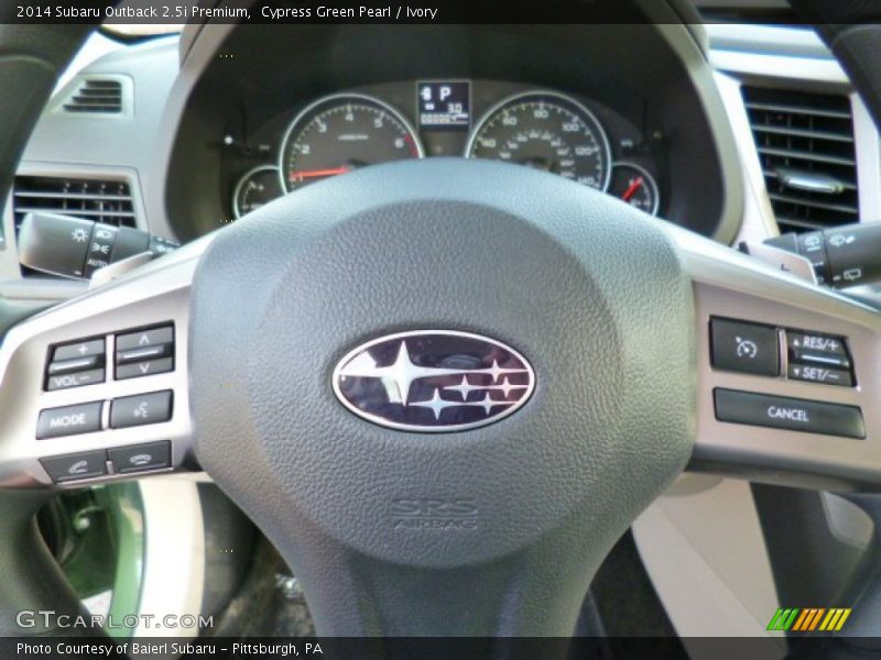 Cypress Green Pearl / Ivory 2014 Subaru Outback 2.5i Premium