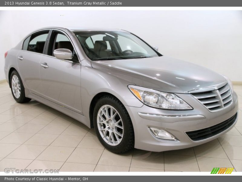 Titanium Gray Metallic / Saddle 2013 Hyundai Genesis 3.8 Sedan