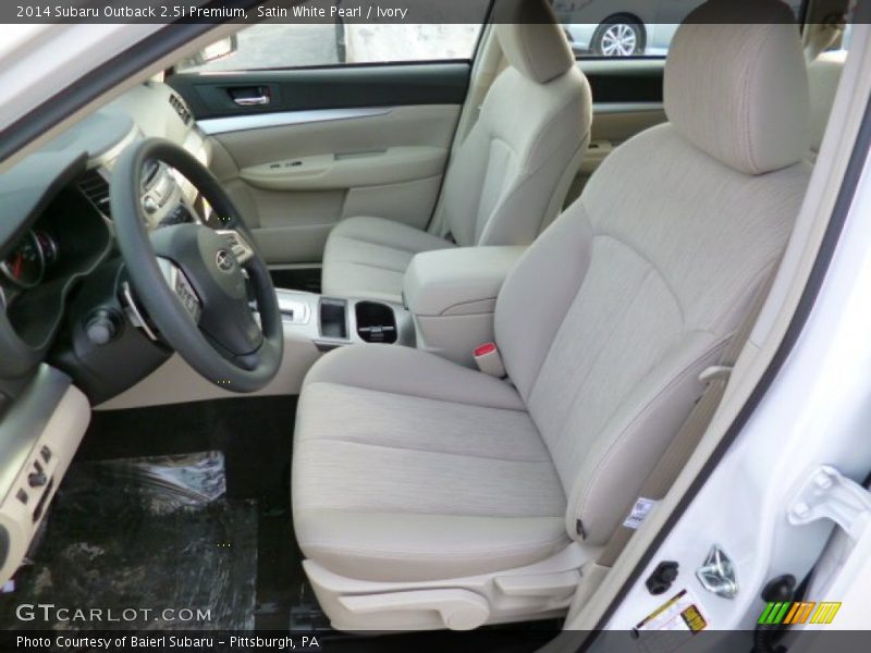 Satin White Pearl / Ivory 2014 Subaru Outback 2.5i Premium