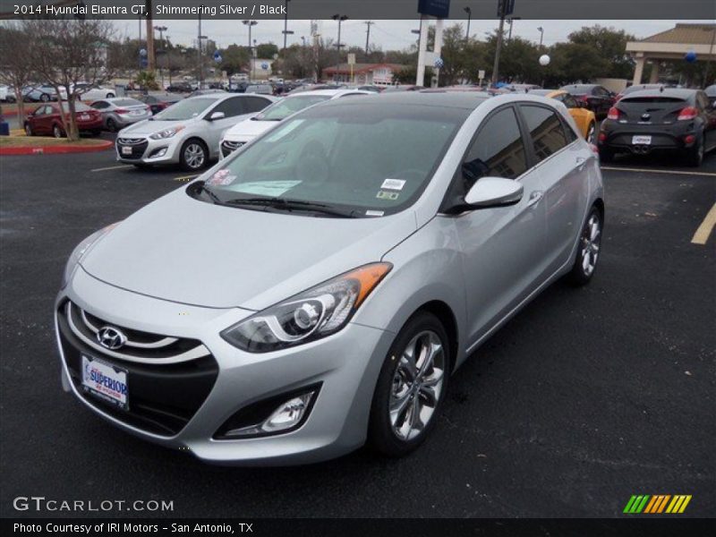 Shimmering Silver / Black 2014 Hyundai Elantra GT