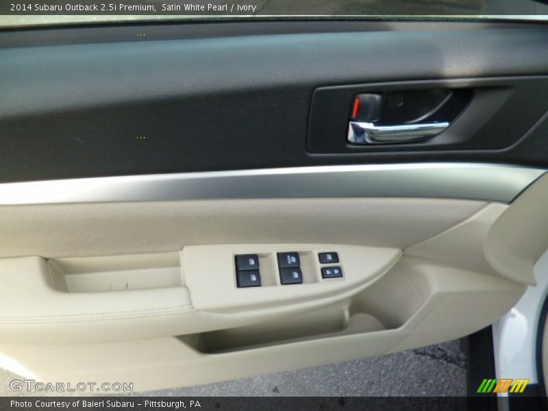 Satin White Pearl / Ivory 2014 Subaru Outback 2.5i Premium