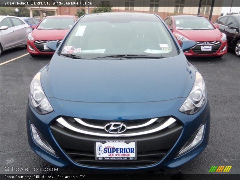 Windy Sea Blue / Beige 2014 Hyundai Elantra GT