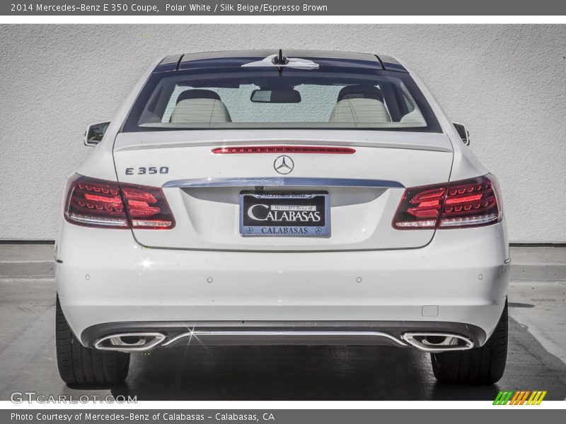 Polar White / Silk Beige/Espresso Brown 2014 Mercedes-Benz E 350 Coupe
