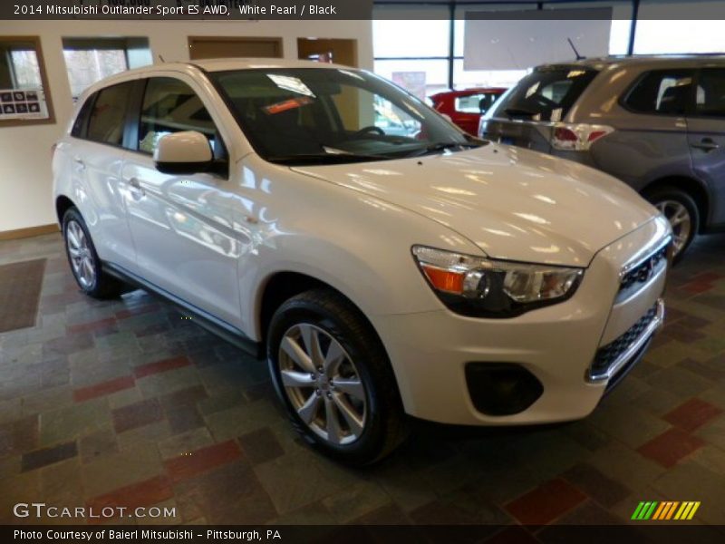 White Pearl / Black 2014 Mitsubishi Outlander Sport ES AWD