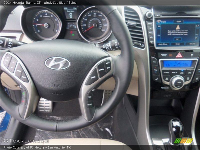 Windy Sea Blue / Beige 2014 Hyundai Elantra GT