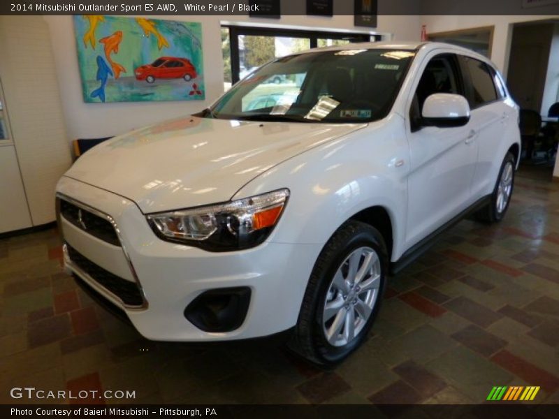 White Pearl / Black 2014 Mitsubishi Outlander Sport ES AWD