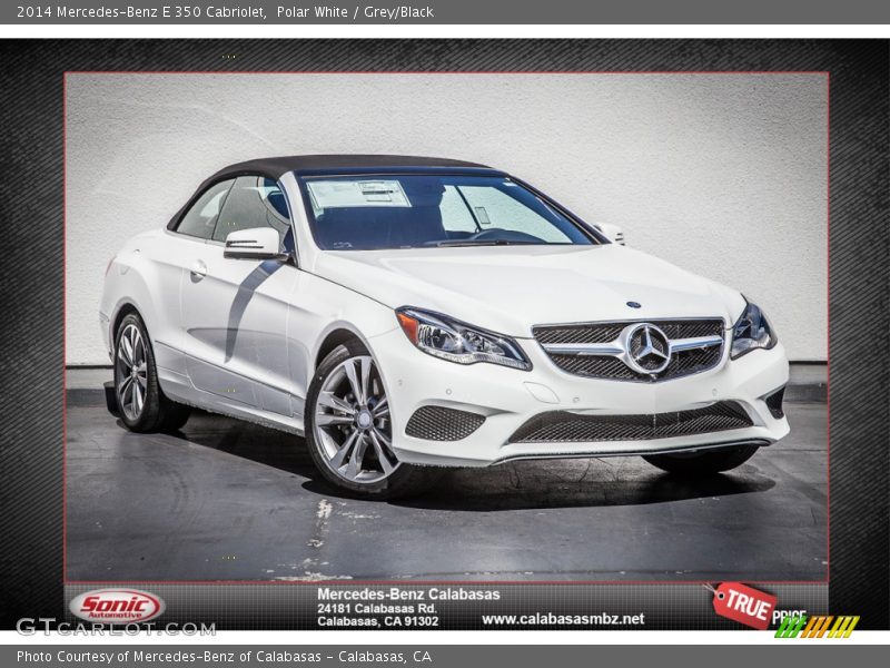 Polar White / Grey/Black 2014 Mercedes-Benz E 350 Cabriolet