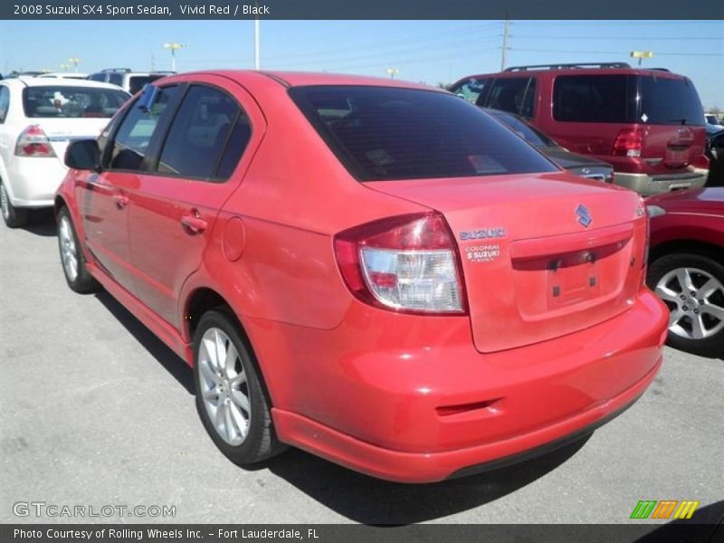 Vivid Red / Black 2008 Suzuki SX4 Sport Sedan