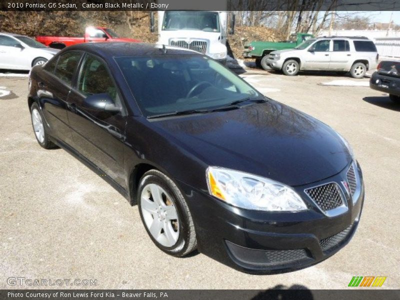 Carbon Black Metallic / Ebony 2010 Pontiac G6 Sedan
