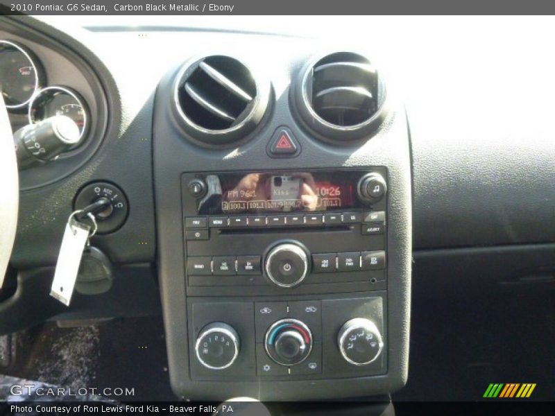Carbon Black Metallic / Ebony 2010 Pontiac G6 Sedan