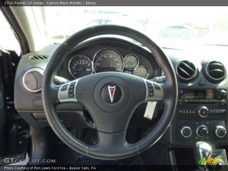 Carbon Black Metallic / Ebony 2010 Pontiac G6 Sedan