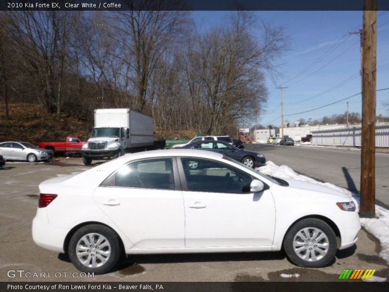 Clear White / Coffee 2010 Kia Forte EX