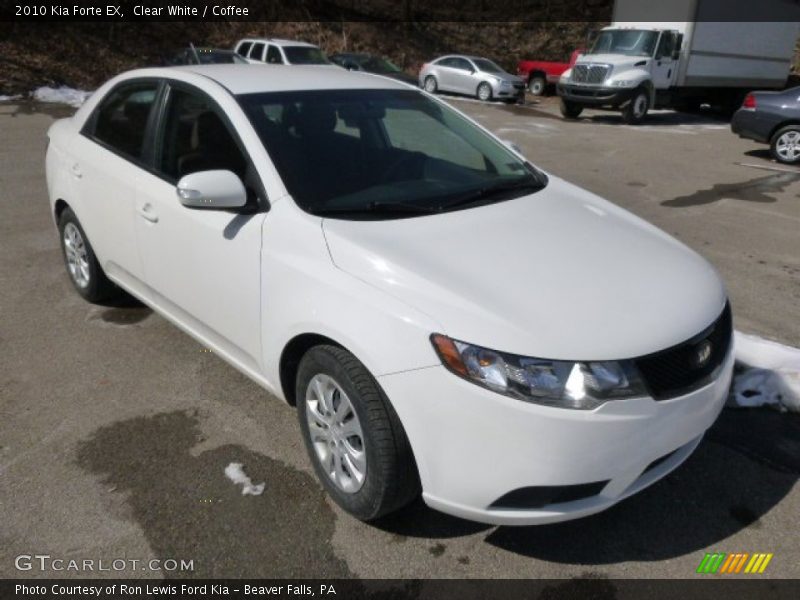 Clear White / Coffee 2010 Kia Forte EX