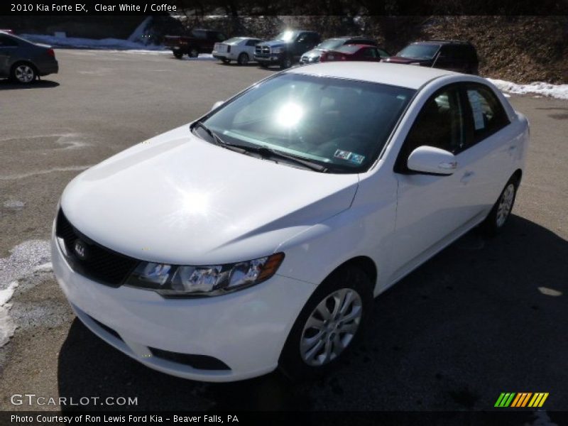 Clear White / Coffee 2010 Kia Forte EX
