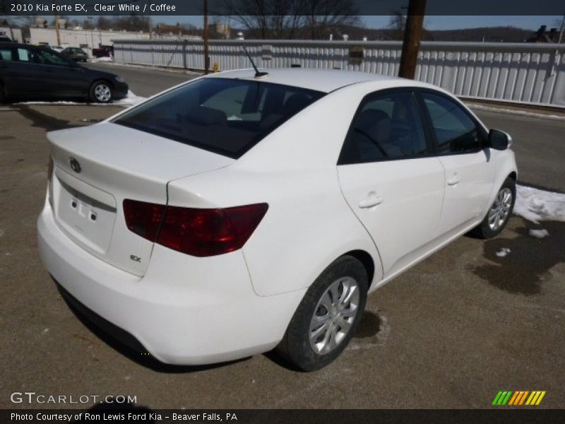 Clear White / Coffee 2010 Kia Forte EX