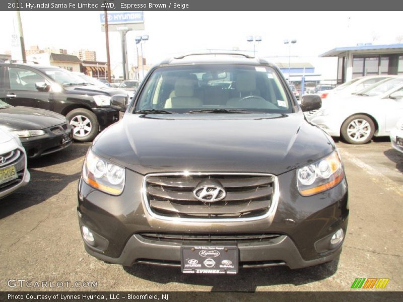 Espresso Brown / Beige 2011 Hyundai Santa Fe Limited AWD