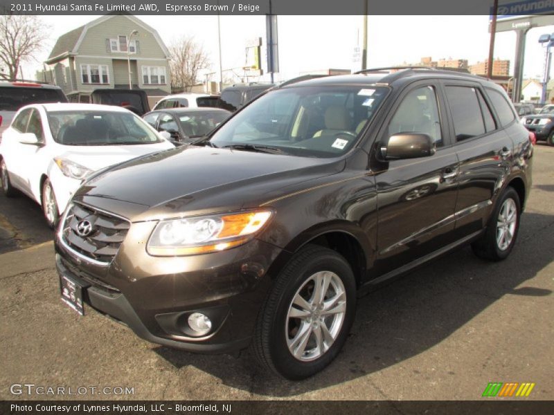 Espresso Brown / Beige 2011 Hyundai Santa Fe Limited AWD