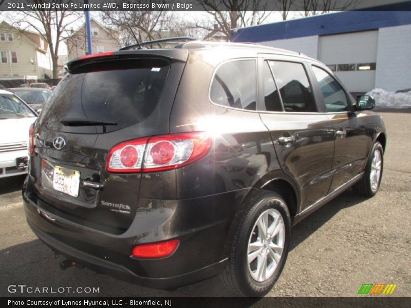 Espresso Brown / Beige 2011 Hyundai Santa Fe Limited AWD