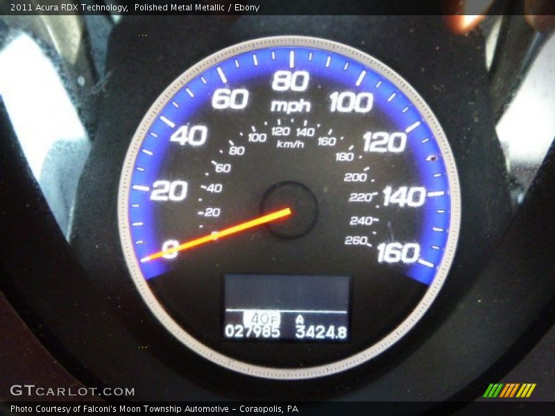 Polished Metal Metallic / Ebony 2011 Acura RDX Technology