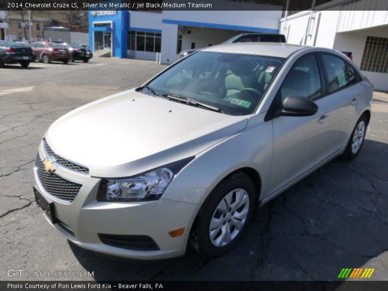 Silver Ice Metallic / Jet Black/Medium Titanium 2014 Chevrolet Cruze LS