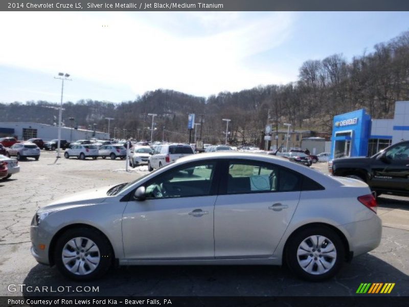 Silver Ice Metallic / Jet Black/Medium Titanium 2014 Chevrolet Cruze LS