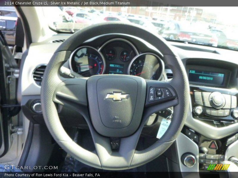 Silver Ice Metallic / Jet Black/Medium Titanium 2014 Chevrolet Cruze LS