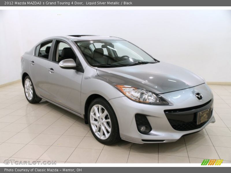 Liquid Silver Metallic / Black 2012 Mazda MAZDA3 s Grand Touring 4 Door