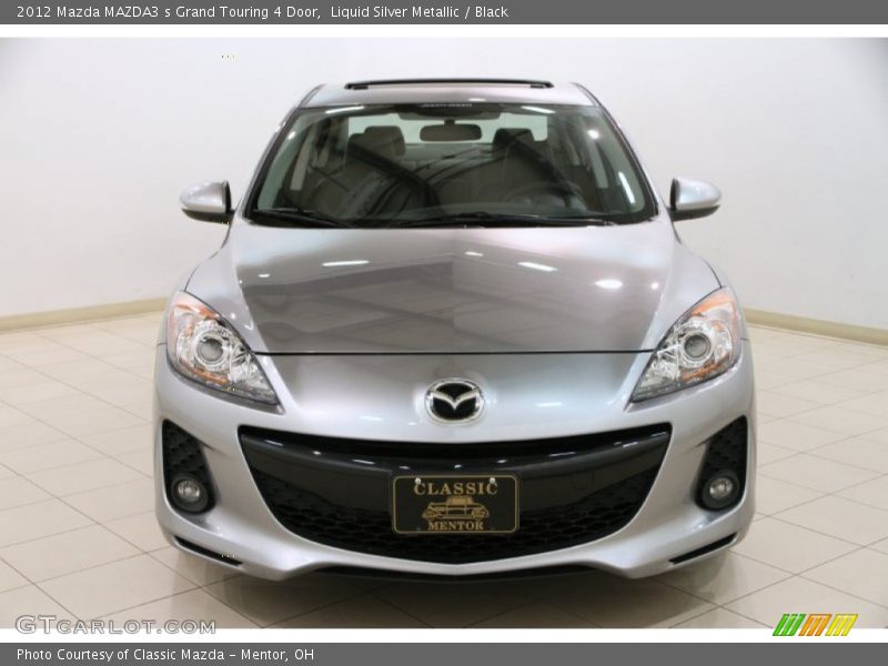 Liquid Silver Metallic / Black 2012 Mazda MAZDA3 s Grand Touring 4 Door