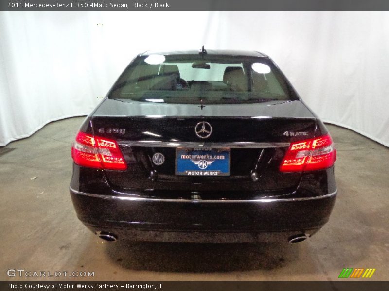 Black / Black 2011 Mercedes-Benz E 350 4Matic Sedan