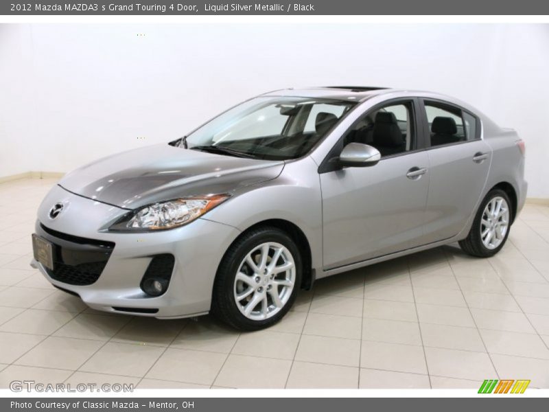 Liquid Silver Metallic / Black 2012 Mazda MAZDA3 s Grand Touring 4 Door