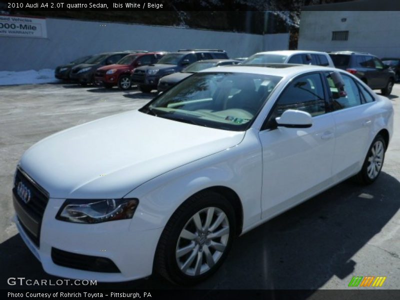 Ibis White / Beige 2010 Audi A4 2.0T quattro Sedan