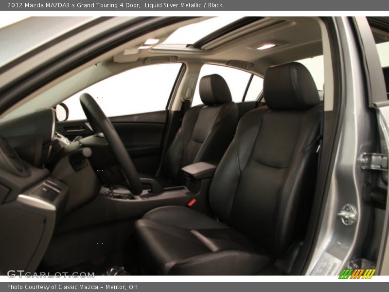 Liquid Silver Metallic / Black 2012 Mazda MAZDA3 s Grand Touring 4 Door