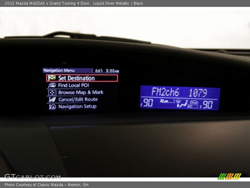 Liquid Silver Metallic / Black 2012 Mazda MAZDA3 s Grand Touring 4 Door
