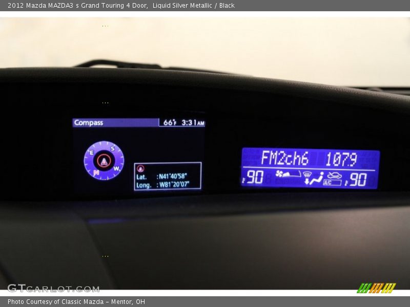 Liquid Silver Metallic / Black 2012 Mazda MAZDA3 s Grand Touring 4 Door