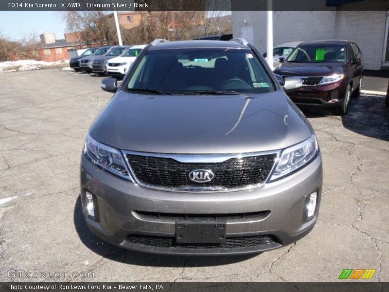 Titanium Silver / Black 2014 Kia Sorento LX AWD