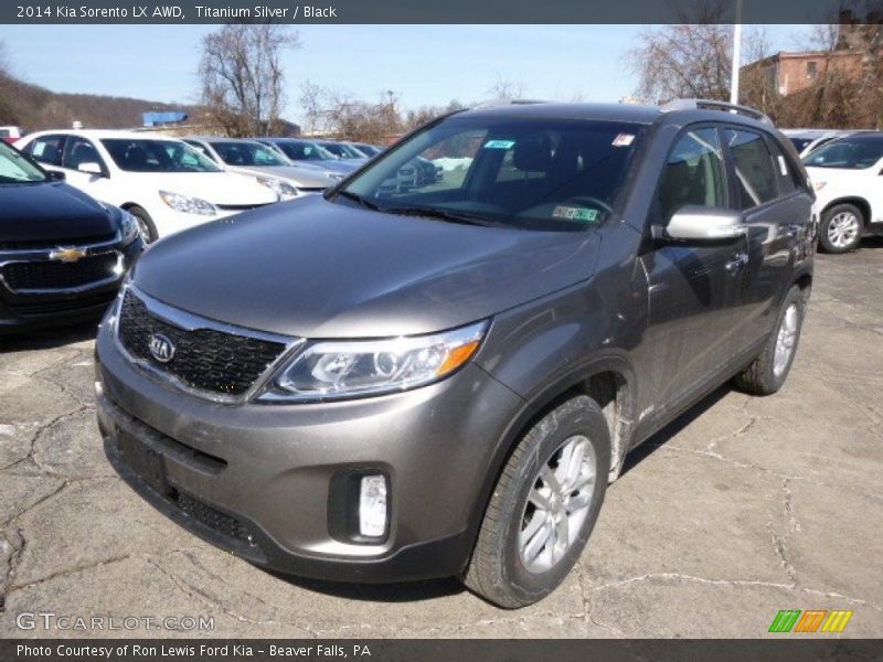 Titanium Silver / Black 2014 Kia Sorento LX AWD