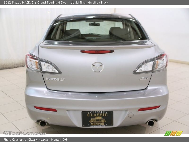 Liquid Silver Metallic / Black 2012 Mazda MAZDA3 s Grand Touring 4 Door