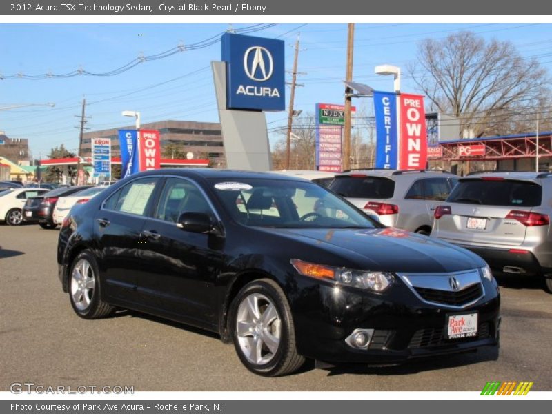 Crystal Black Pearl / Ebony 2012 Acura TSX Technology Sedan