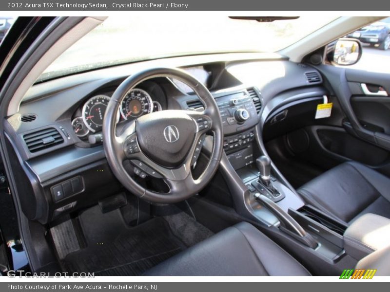 Crystal Black Pearl / Ebony 2012 Acura TSX Technology Sedan