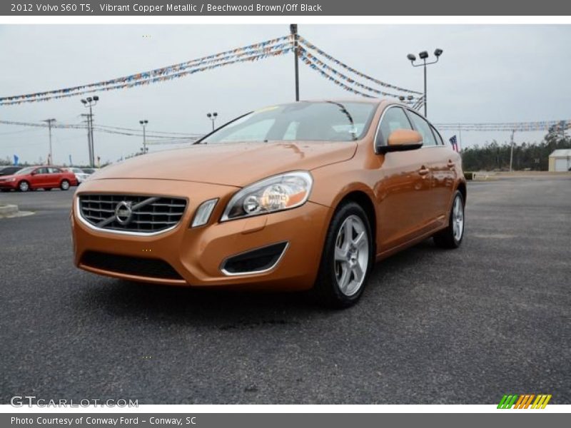 Vibrant Copper Metallic / Beechwood Brown/Off Black 2012 Volvo S60 T5