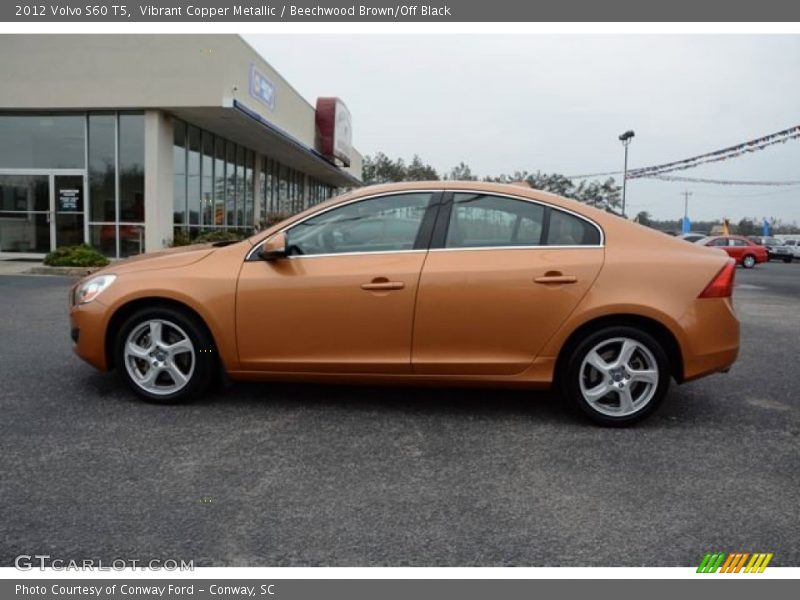 Vibrant Copper Metallic / Beechwood Brown/Off Black 2012 Volvo S60 T5