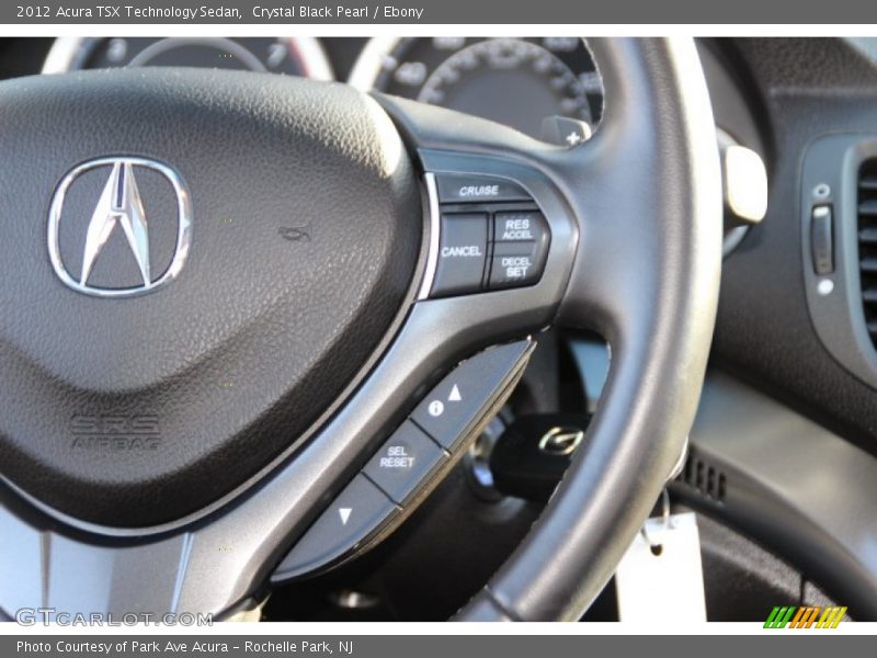 Crystal Black Pearl / Ebony 2012 Acura TSX Technology Sedan